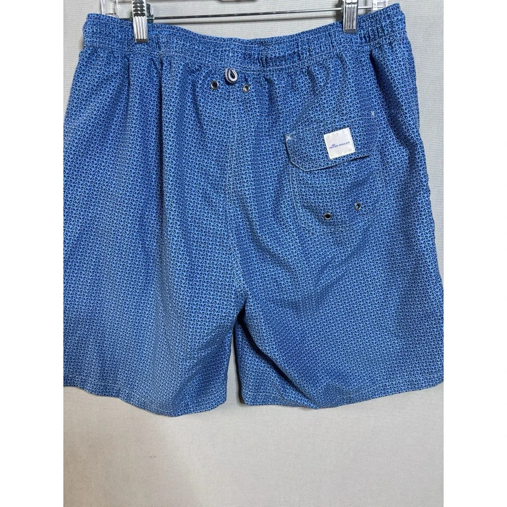 Peter Millar Swim Shorts Trunks Extra Large Blue Mens Performance Pockets Lined
